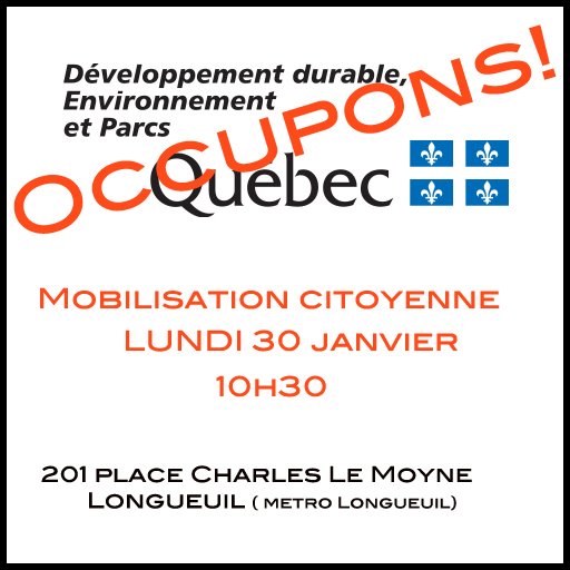 Mobilisation citoyenne au ministère de l'environnement Longueuil 